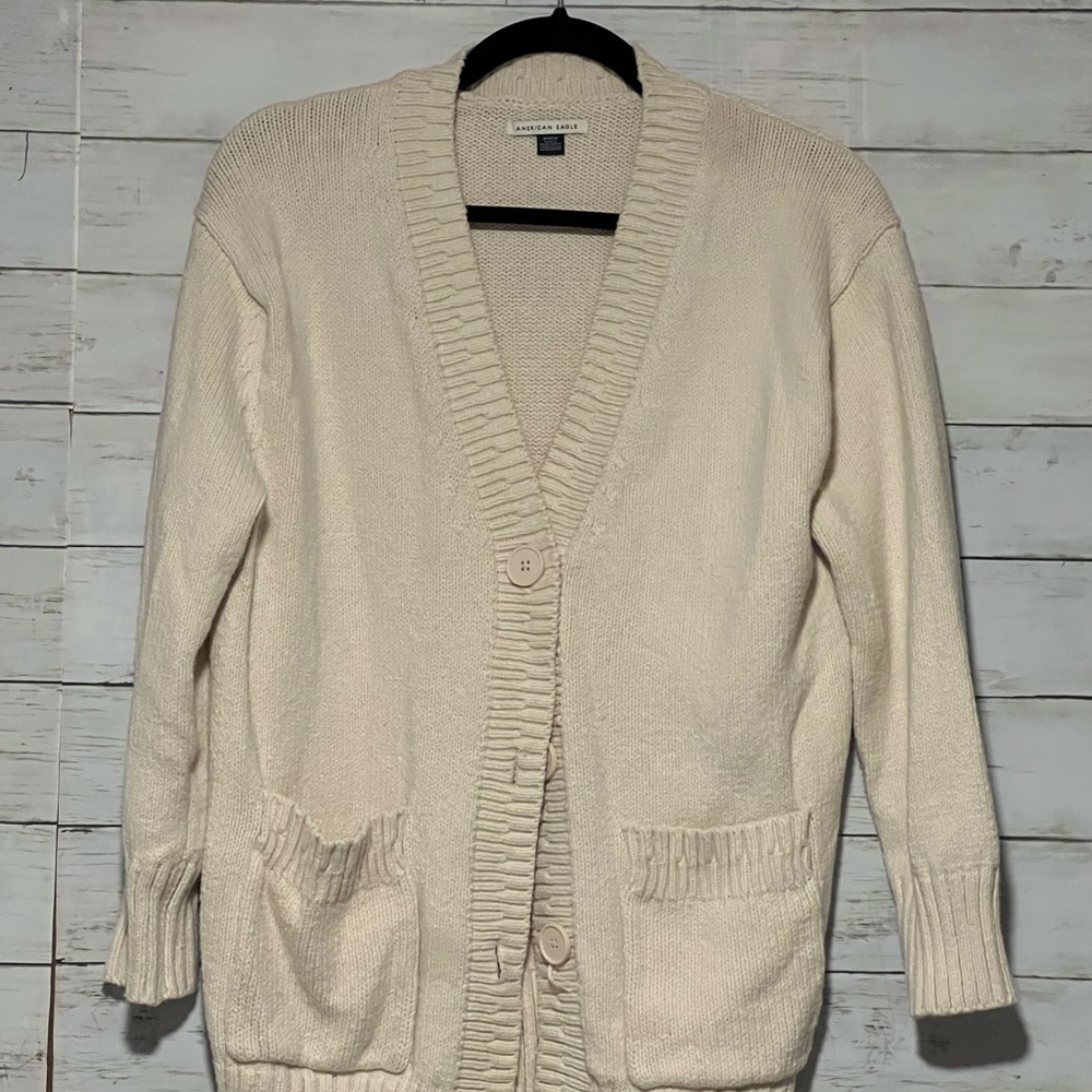 American Eagle Outfitters Women's Cream Cardigan